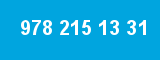978 215 13 31 978 215 13 31